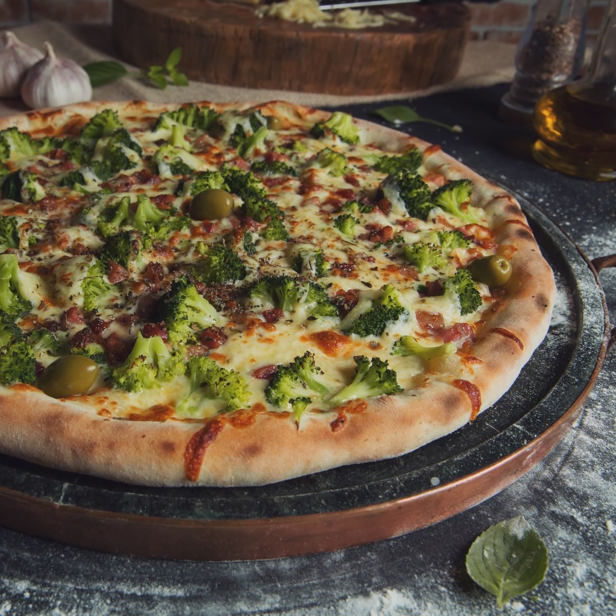 Pizza M brócolis